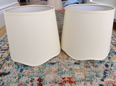 Scallop lampshades x2