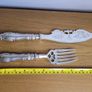 Vintage English silver plate Fish Knife and Fork Image 2