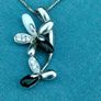 925 silver Flower pendant set Image 3