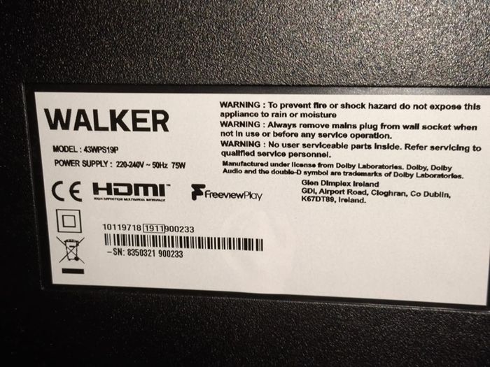 Walker 43 Full HD Smart LED TV