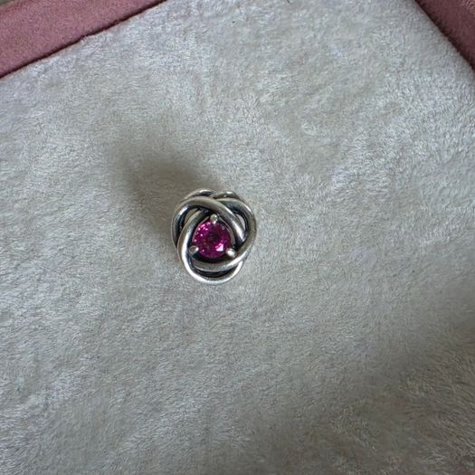 Pandora birthstone pink eternity circle charm
