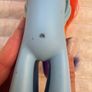 Hasbro 2016 G4 My Little Pony The Movie Rainbow Dash Brushable Hair approx. 6 Inches Dirty Damaged Her hair in some kind of glue Please see photos Image 10