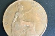 Rare 1905 English Penny coin