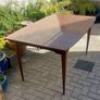 Fabulous Original Mid-Century Modern Extendable Dining or Kitchen Table For Four to Six People, Very Good Condition, Chairs NOT Included Image 3