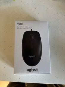 Game Office Mouse Logitech B100 USB Maus Optischer Sensor, PC/Mac/Chromebook schwarz black