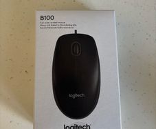 Game Office Mouse Logitech B100 USB Maus Optischer Sensor, PC/Mac/Chromebook schwarz black