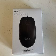Game Office Mouse Logitech B100 USB Maus Optischer Sensor, PC/Mac/Chromebook schwarz black