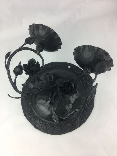 Vintage wall rose candleholder