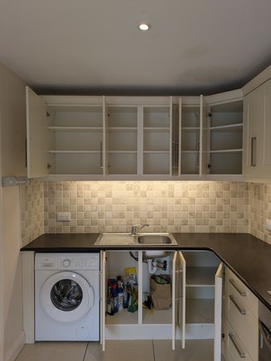 kitchen cabinets and worktop
