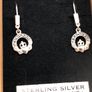 Drop earrings with marcasites Image 3
