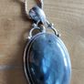Beautiful Natural large labradorite pendant sterling silver with chain Image 7