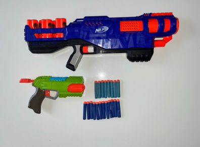 Nerf N Strike Elite Blaster & X Shot Bug Attack Rabid Fire + 20 Darts