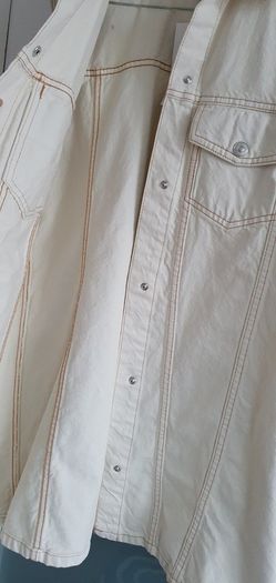 ZARA cream denim dress Sz L (12-14) - Bnwt Rrp 29.95