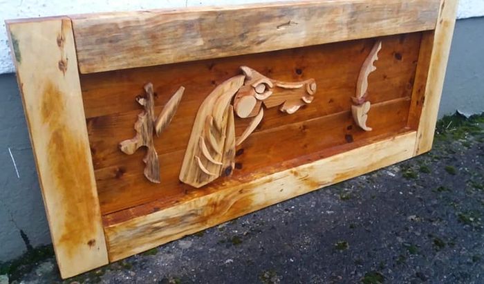 Rustic Driftwood Horsehead Woodart.