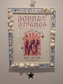 Mamma mia frame + flowers decoration
