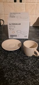 Ikea Cup Saucer set x4