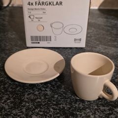 Ikea Cup Saucer set x4