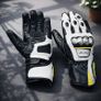 Luxury Genuine Leather Racing Motorcycle Gloves Carbon Knuckle Protective Motorbike Gloves Image 9