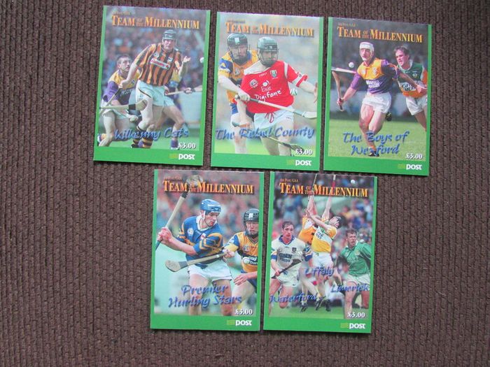 Irish Hurling Team of The Millennium 2000.Five Booklets.Mint Never Hinged.50 Stamps.