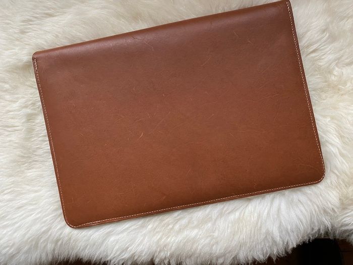 Renee leather laptop sleeve