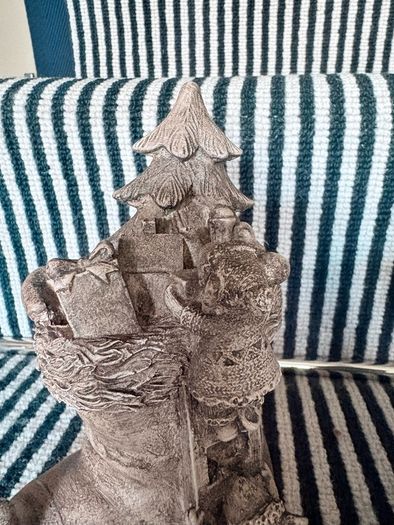 New bespoke 21cm high vintage inspired Santa boot with mice and present detail