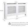 Cabinet MDF Horizontal Modern Design White Decorative for Living Room Bedroom L 152cm Image 3