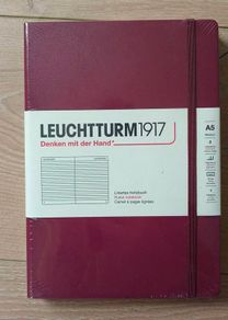 Leuchtturm1917 A5 Notebook Ruled, Port Red