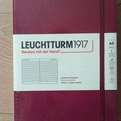 Leuchtturm1917 A5 Notebook Ruled, Port Red