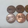 6 Irish one pence coins Image 2