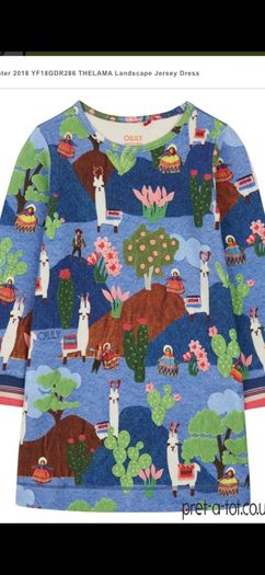 Oilily lama dress and tights age 10 excellent condition!