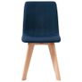 Dining Chairs 6 pcs Blue Fabric Image 4