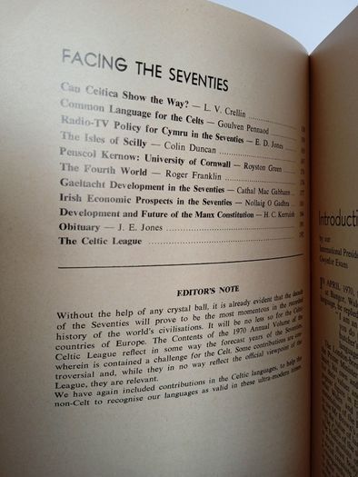 The Celt in the Seventies Edited by Frank G. Thompson (HQ380)