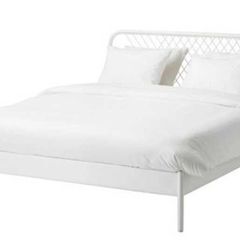 Double Bed Metal Frame with matching slate bed base (ikea)