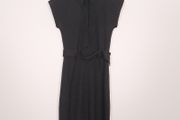 Banana Republic Black Belted Cap Sleeve 100% Wool Workwear Sheath Dress Size S