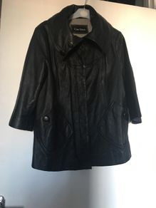 Ladies river island black leather jacket
