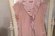 Beautiful Champagne Pink Chiffon Top size 6