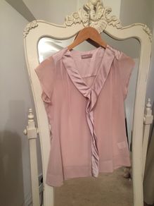Beautiful Champagne Pink Chiffon Top size 6