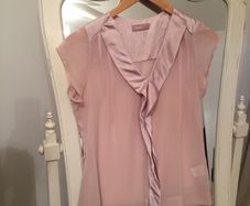Beautiful Champagne Pink Chiffon Top size 6