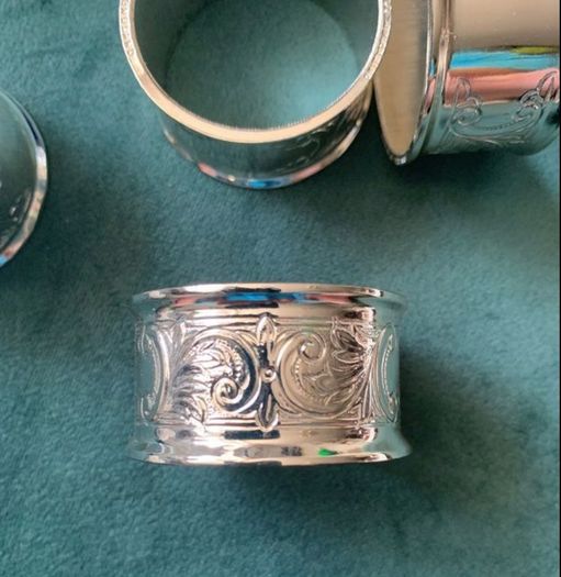 Brand new vintage silver plated napkin rings