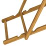 Folding Beach Chair Solid Teak Wood Green Image 7