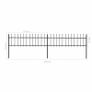 Garden Fence with Spear Top Steel 3.4x0.6 m Black Image 5