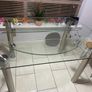 Glass top dining table Image 3