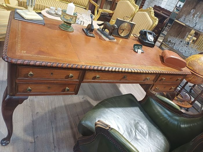 Antique Mahogany Partners Desk