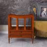Newspaper Rack CANTERBURY Mahogany Magazine Holder Image 5