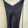 Brand New ASOS design Navy Satin Cowl Neck Maxi Dress - Lace Up Back - UK 16 Image 3