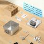 Cat Water Fountain for Drinking: 2.6L Stainless Steel Cat Water Fountain, Multiple Filtration Pet Water Fountain, Built-In Led, Ultra Silent with 6 Sponges and 6 Filter Image 7
