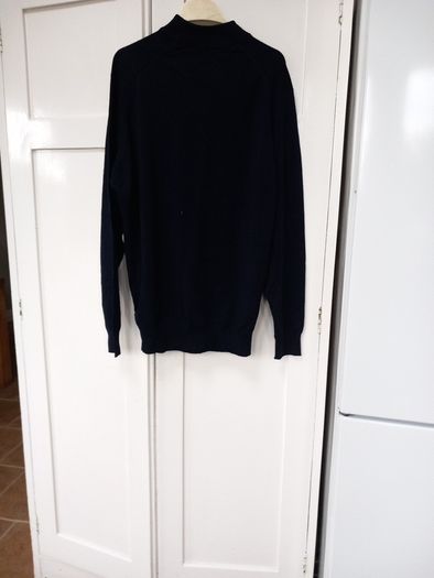 John Smedley Navy Merino Wool Polo Size L  New Without Tags