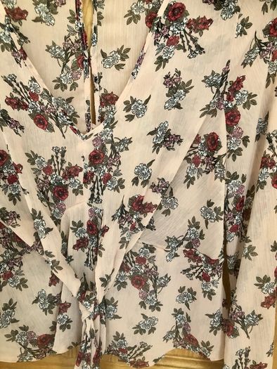 Red rose chiffon top size 16