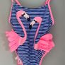 Power Flower kids Girls flamingo swimsuit Age 2-4 BNWT Image 2