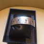 Solid Silver Bangle With Sapphire Stones Image 2